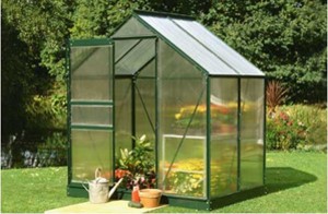 GREEN POPULAR 4ft x 6ft GREENHOUSE POLYCARBONATE